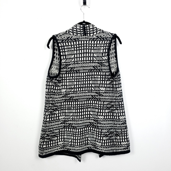 Angel of the north multi pattern opem front knit vest size small - Picture 3 of 10